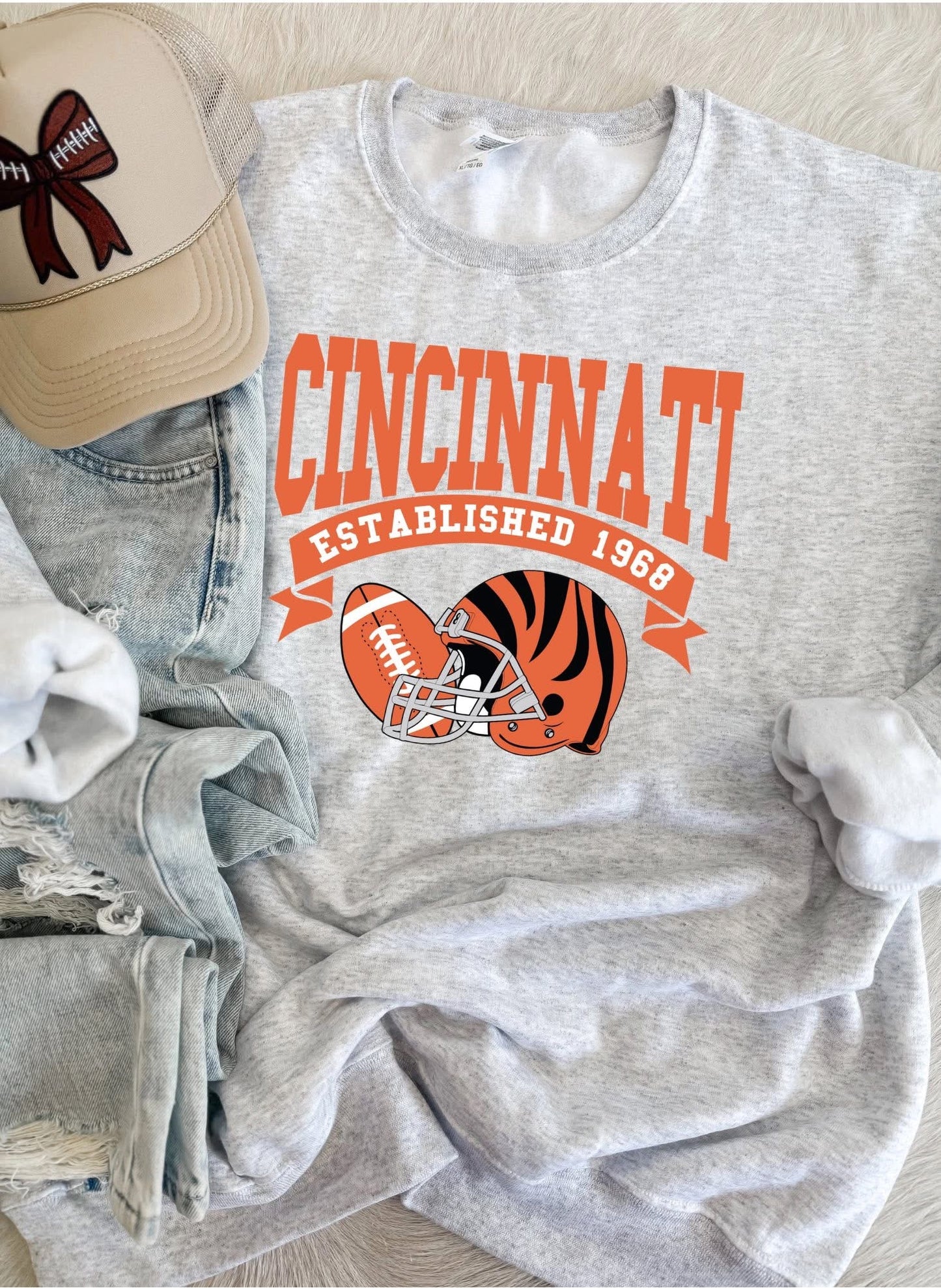 Football crew neck pullover