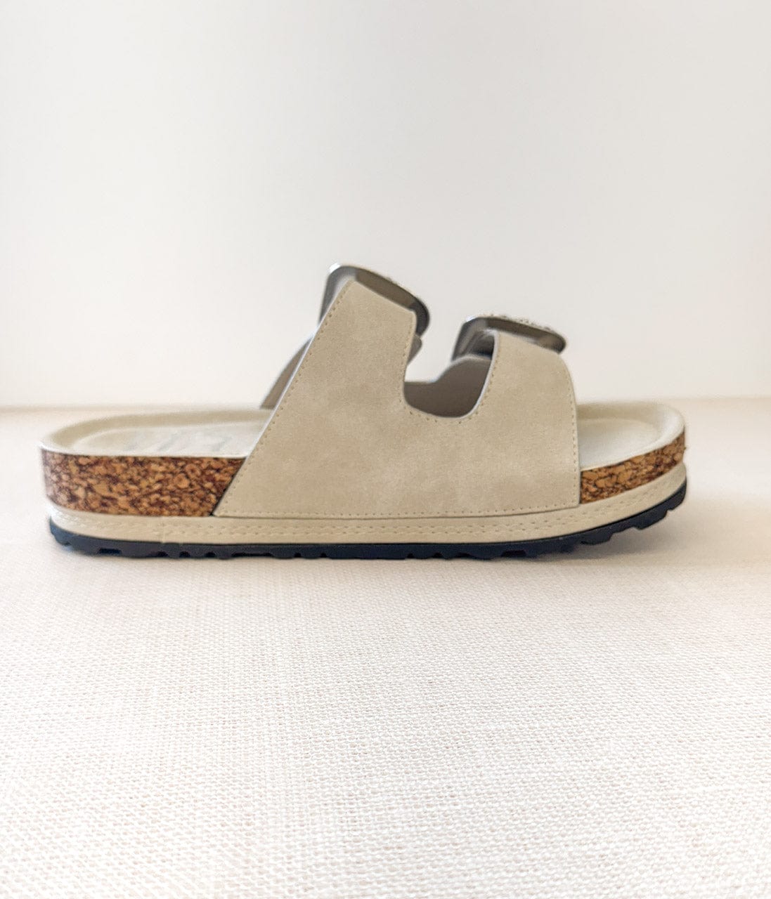 Mickie Western Slides in Cream - Ave