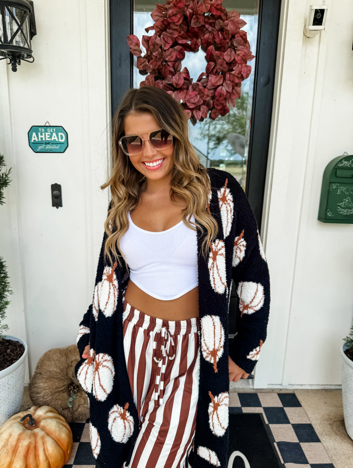 Vertical vibes stripe pants