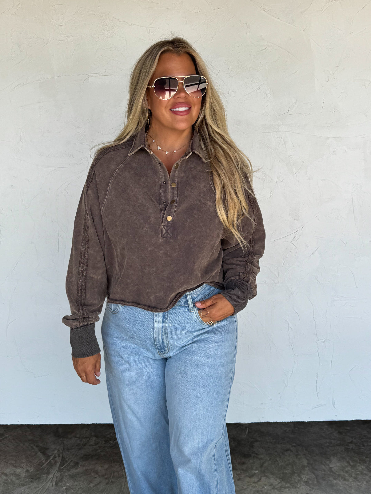 Marley Button Down Sweatshirt