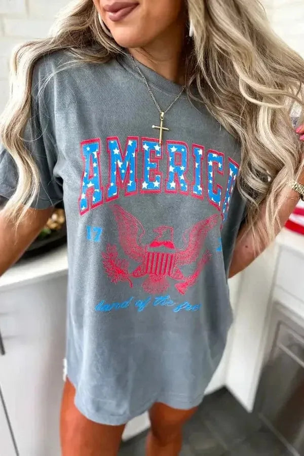 America Land Of The Free Graphic Tee