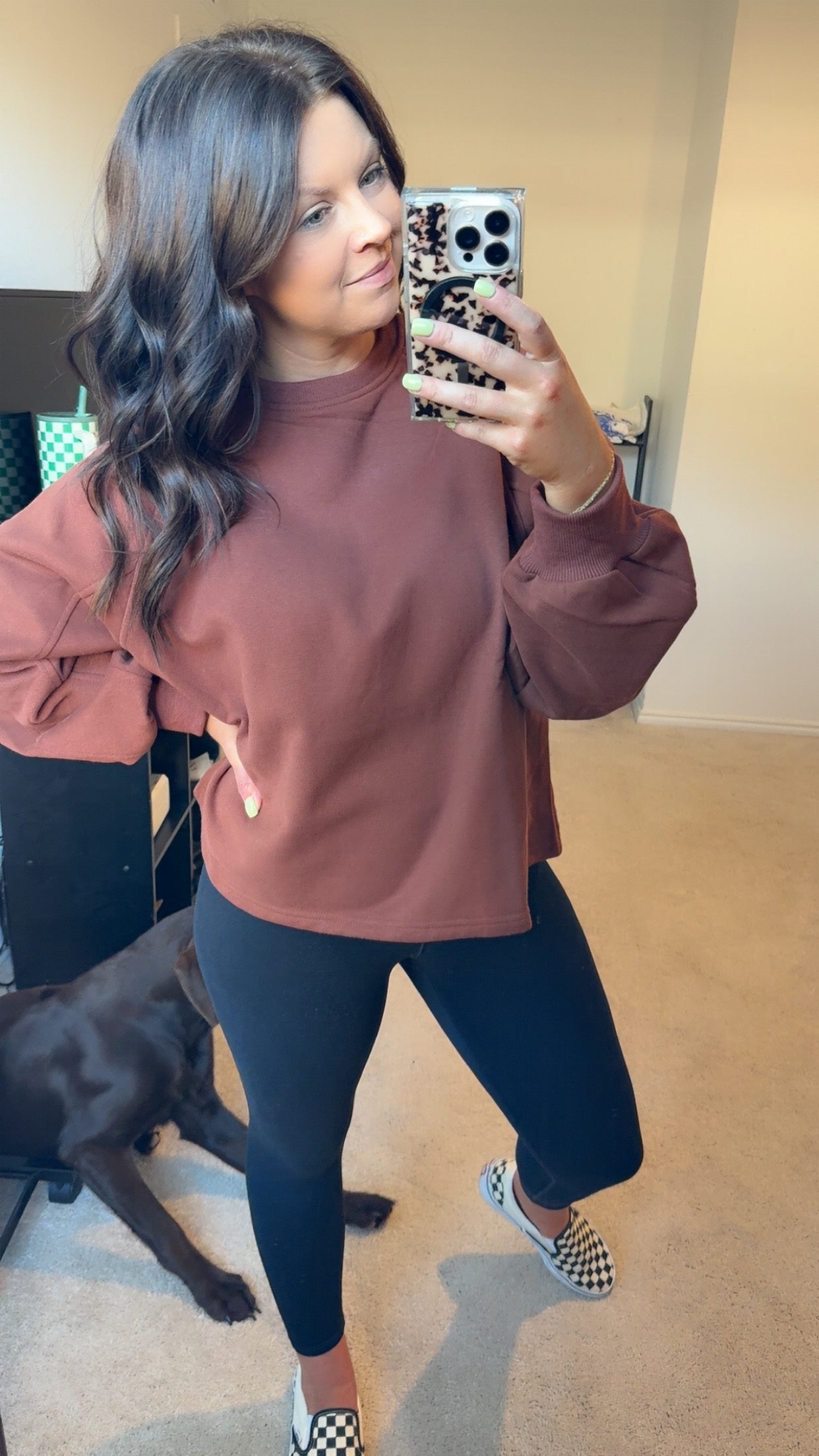 Cocoa Cozy Fleece – Balloon Sleeve Sweater