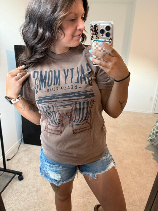 Salty Moms Beach Club Tee