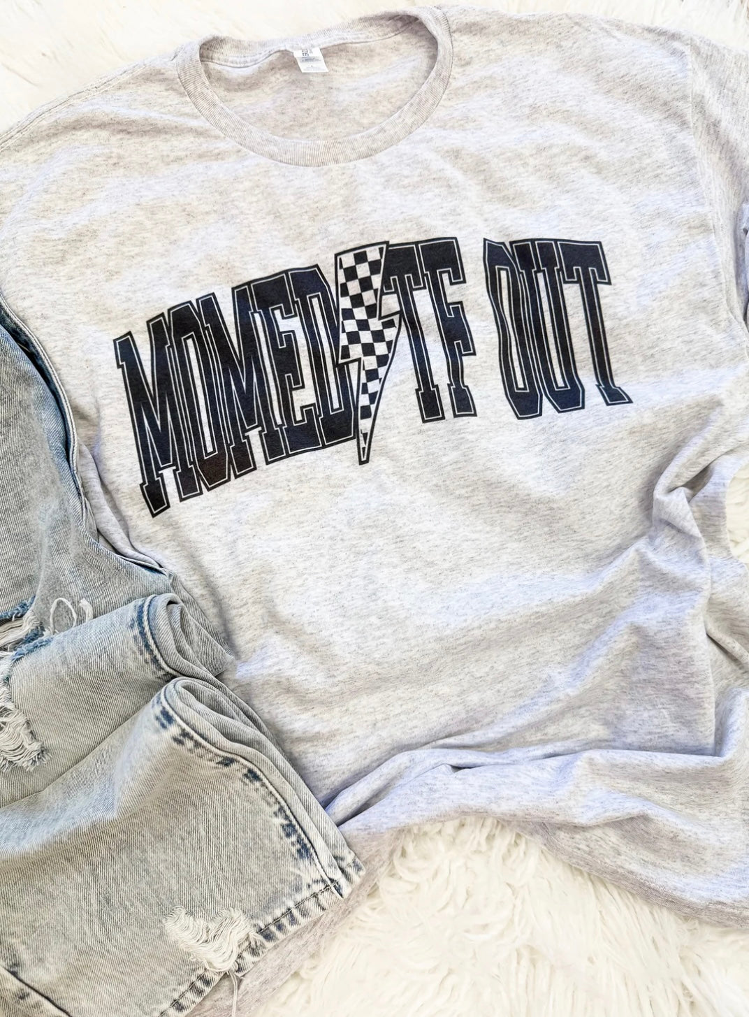 Mommed TF Out Tee – Heather Gray