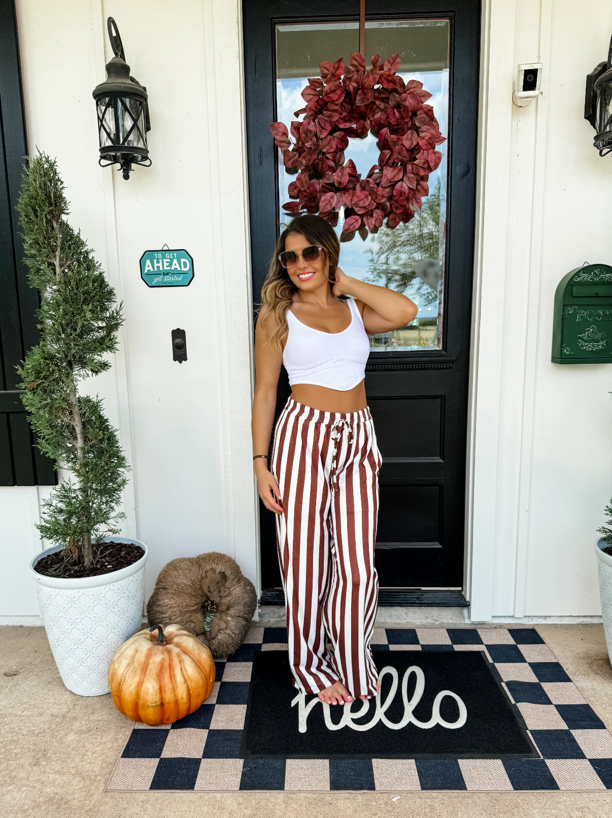 Vertical vibes stripe pants