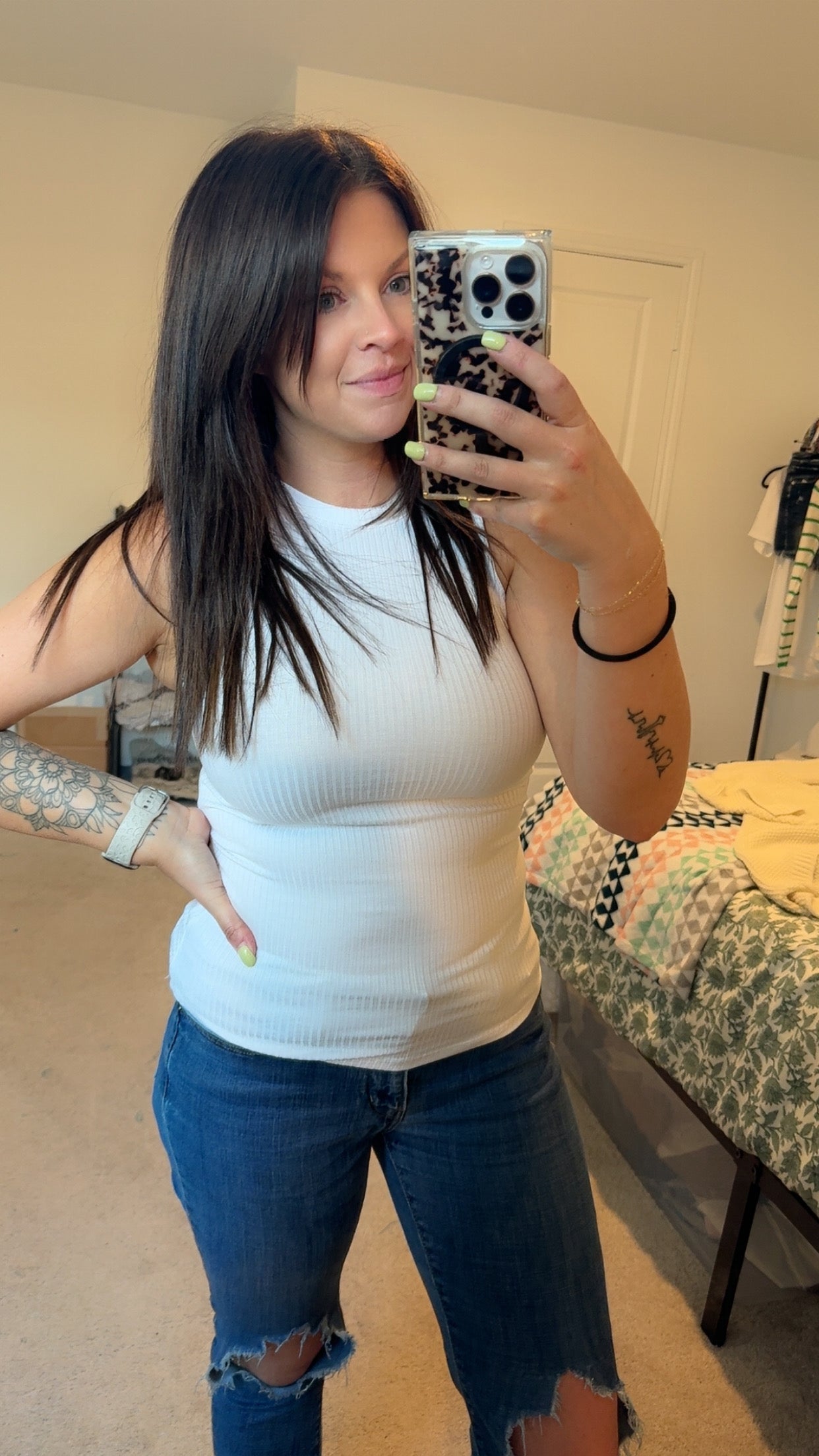 Stella Ribbed tank top