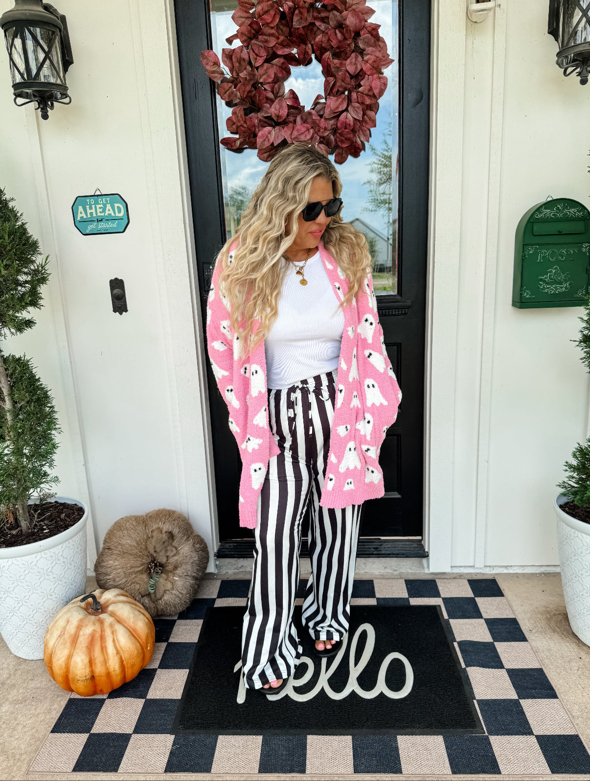 Vertical vibes stripe pants