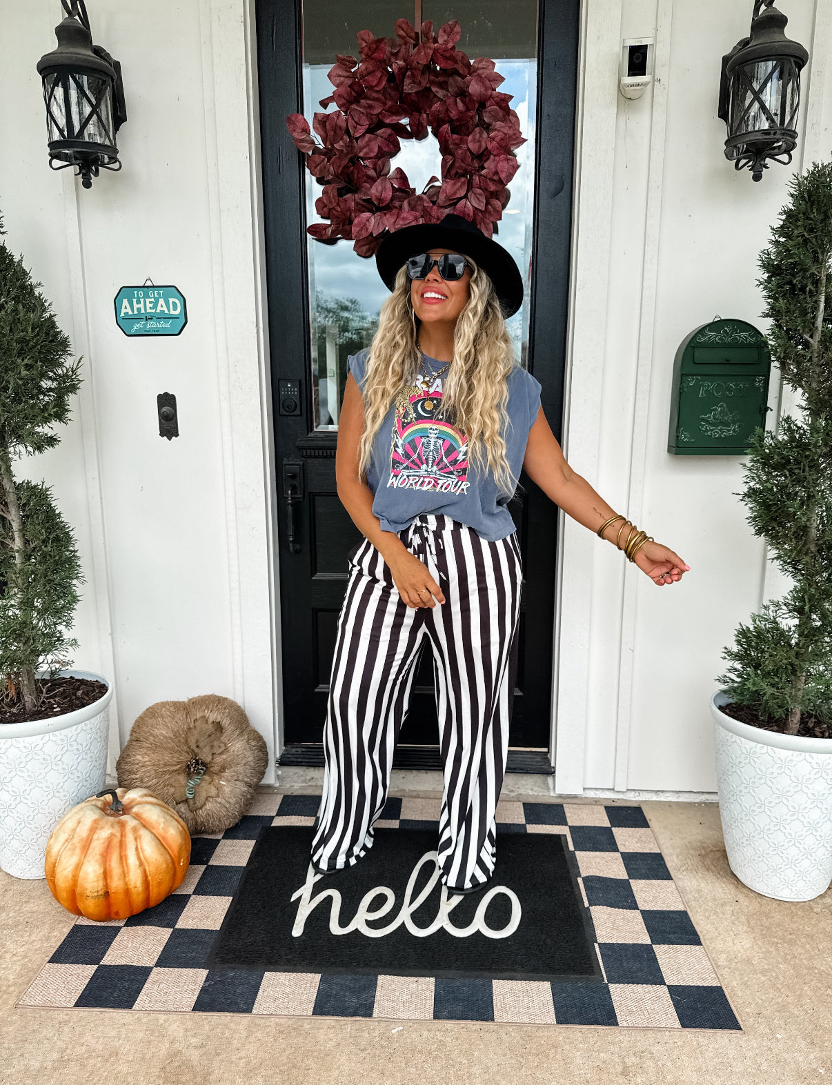 Vertical vibes stripe pants