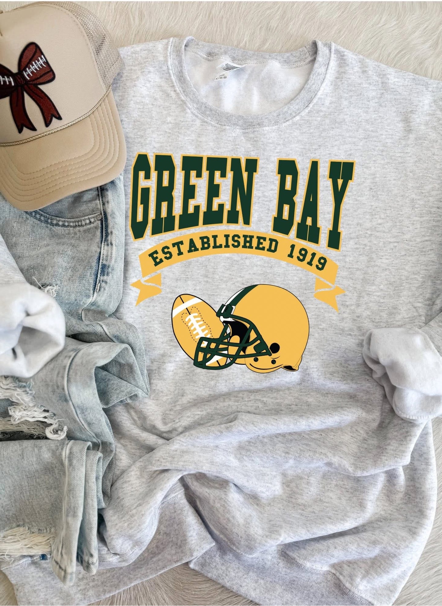 Football crew neck pullover