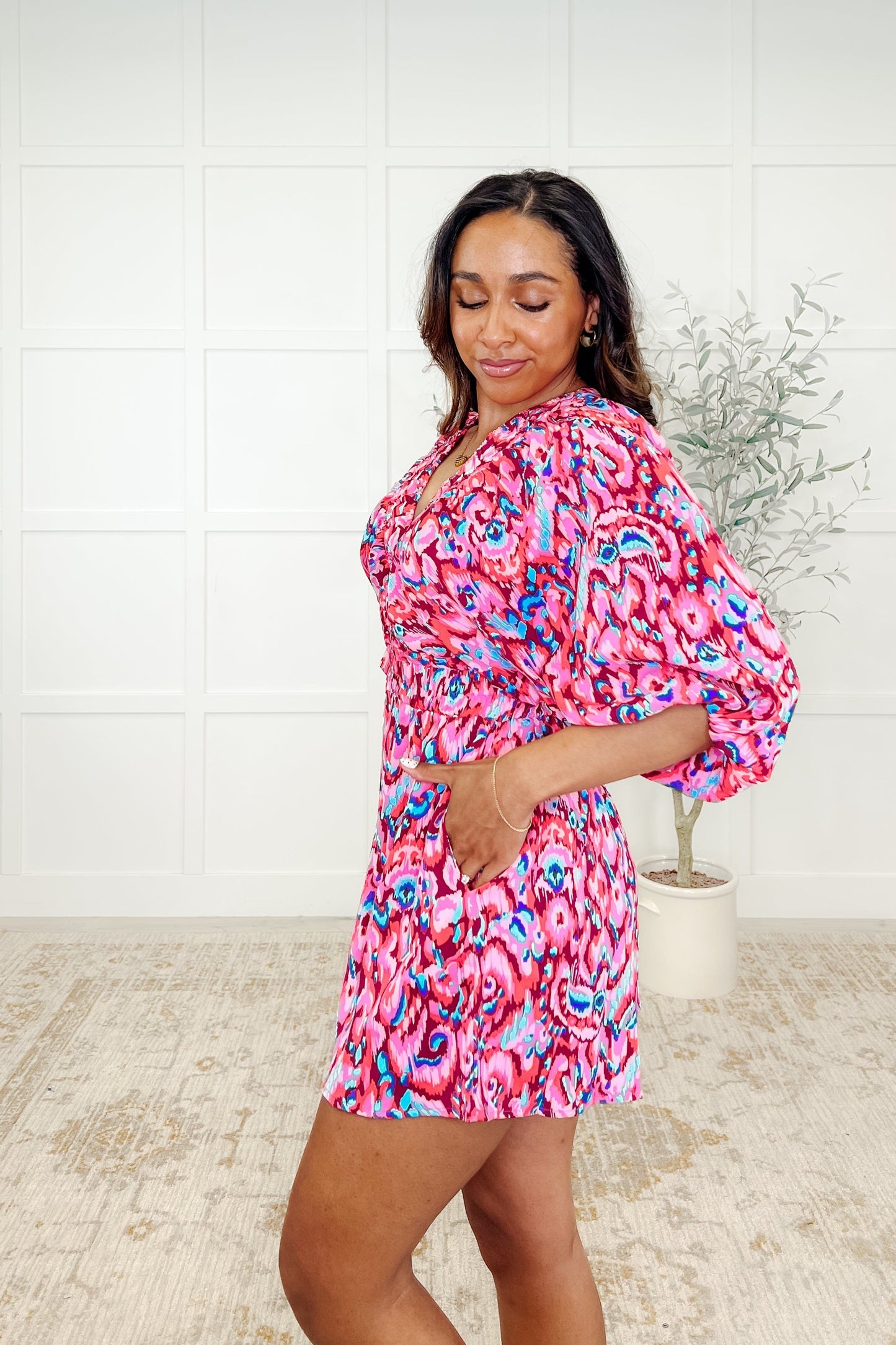 Seems Okay Abstract Print Romper - Ave