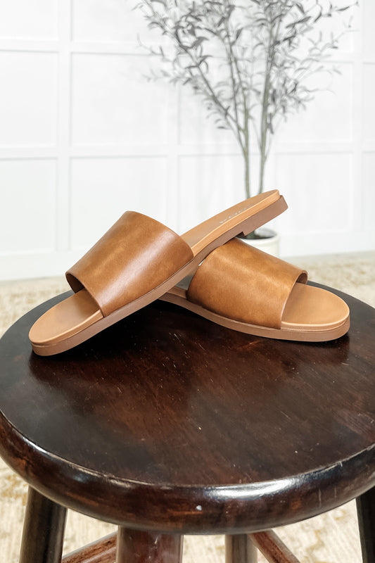 Sole Mate Slip on Sandals in Tan - Ave