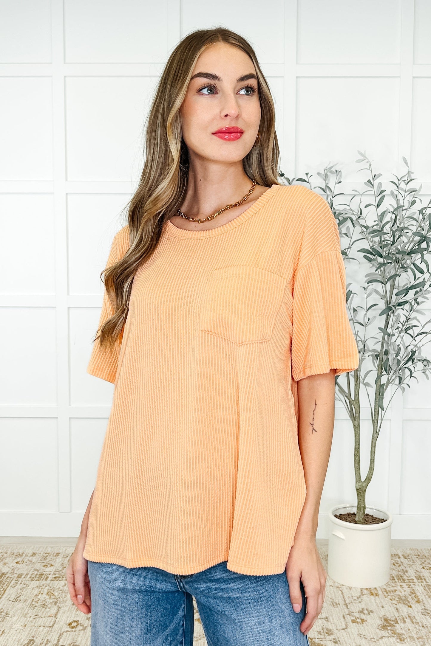 The Go-To Tee in Apricot Bliss - Ave